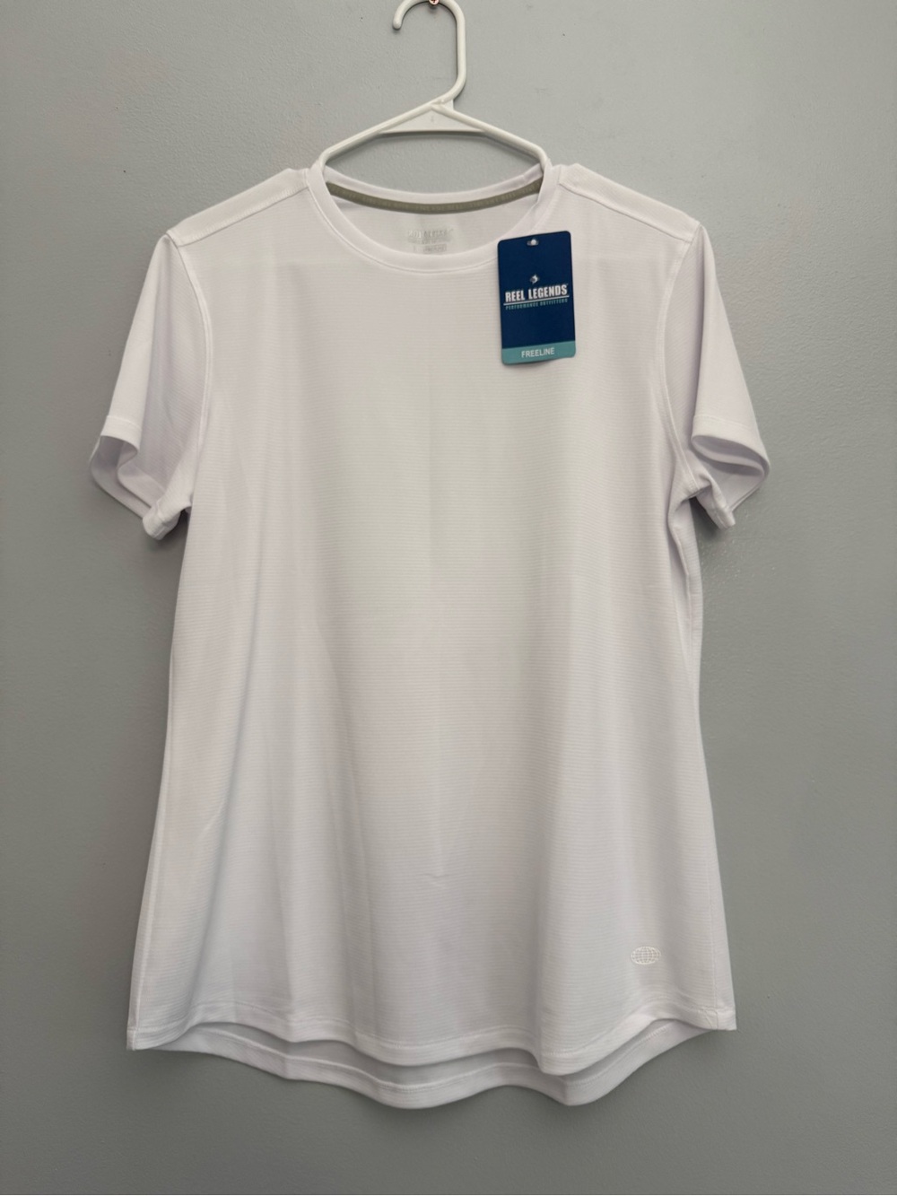 Reel Legends Freeline Short Sleeve Performance Bright White Shirt UPF 30